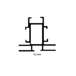 PERFIL ALUM DOBLE LADO CT-2220 6.0MT / CT-2220-6000