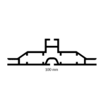 PERFIL ALUMINIO PARA CAJA LUZ / TELA 2V / KD100