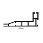 PERFIL ALUMINIO PARA CAJA LUZ / TELA KS-100 6000MM / KS100-6000