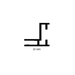 PERFIL ALUMINIO PARA CAJA TELA 1V / KS25