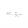 PERFIL RETENEDOR VERTICAL PARA PEDESTAL CON POSTE FRENTE PLANO / X103