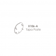 TAPA POSTE PARA PEDESTAL CON POSTE FRENTE PLANO / X106-A
