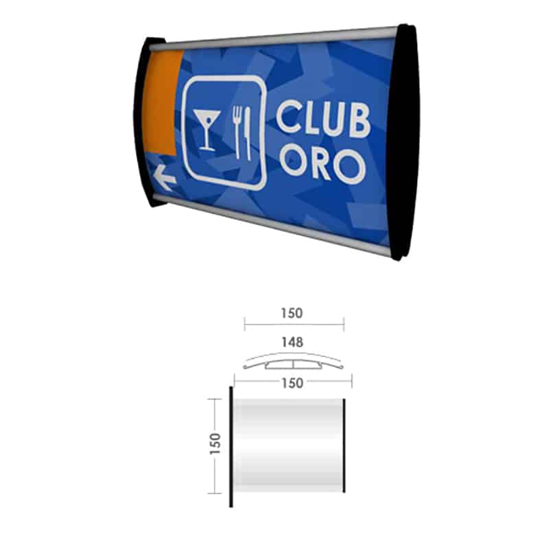 BANDERA BASE 2V CURVO K150 150 X 150 MM. | 312B-200 - Image 1