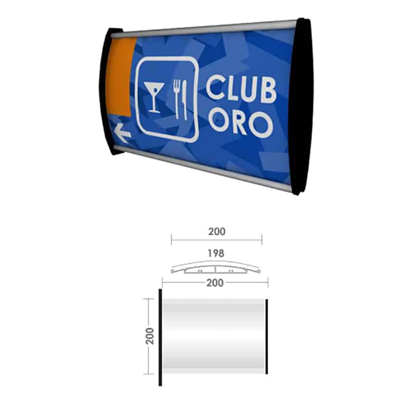 BANDERA BASE 2V CURVO K200 200 X 200 MM. | 312B-300 - Image 1