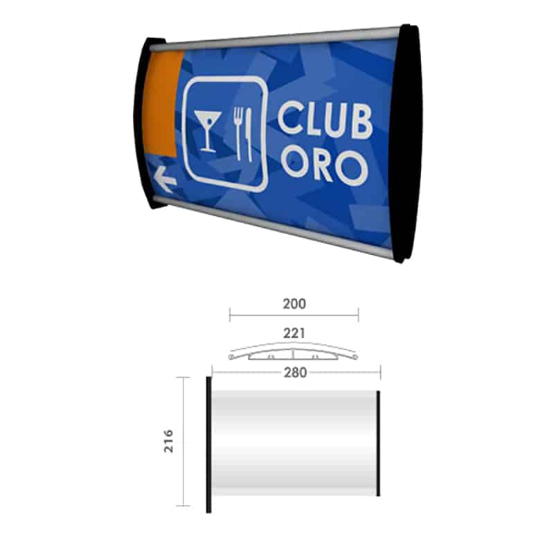 BANDERA BASE 2V CURVO K216 280 X 216 MM. | 312B-410 - Image 1