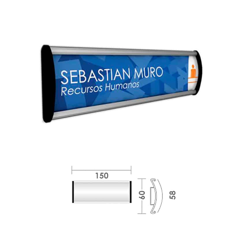 RÓTULO DE PARED CURVO K60 150 X 60 MM. | 311A-60 - Image 1