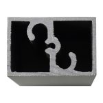 PERFIL DE ALUMINIO FRENTE CURVO K3020 ESPACIADOR TRAMO DE 6 M. | 391-PS2030-T-6000