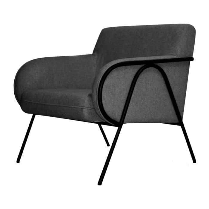 SILLÓN INDIVIDUAL DE TELA COLOR GRIS OBSCURO | 253-909T-G2 - Image 7