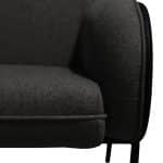 SILLÓN INDIVIDUAL DE TELA COLOR GRIS OBSCURO | 253-909T-G2 - Image 2