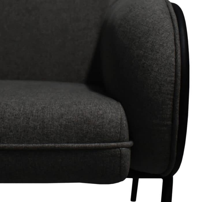 SILLÓN INDIVIDUAL DE TELA COLOR GRIS OBSCURO | 253-909T-G2 - Image 2