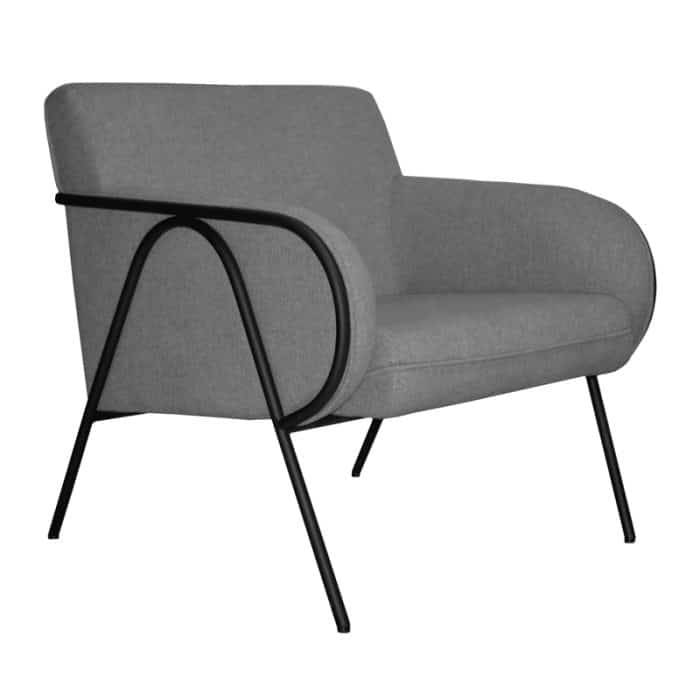 SILLÓN INDIVIDUAL DE TELA COLOR GRIS CLARO | 253-909T-G - Image 2