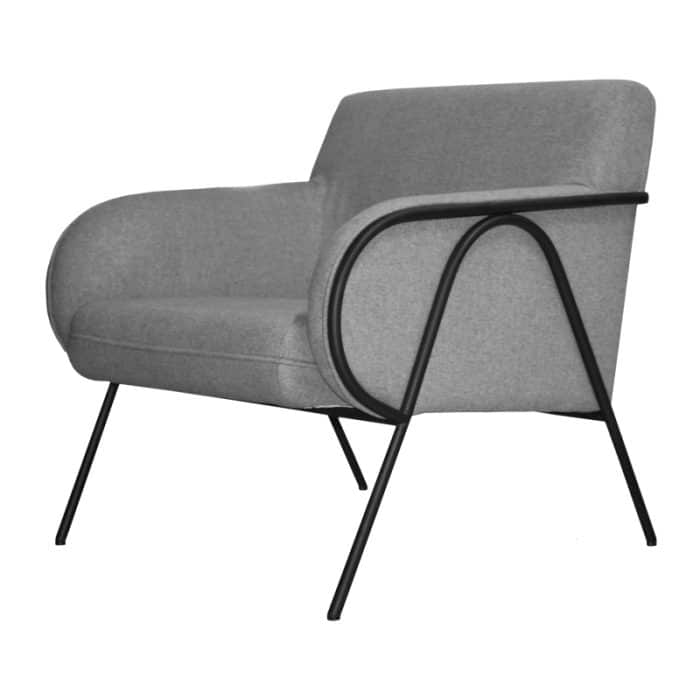 SILLÓN INDIVIDUAL DE TELA COLOR GRIS CLARO | 253-909T-G - Image 6