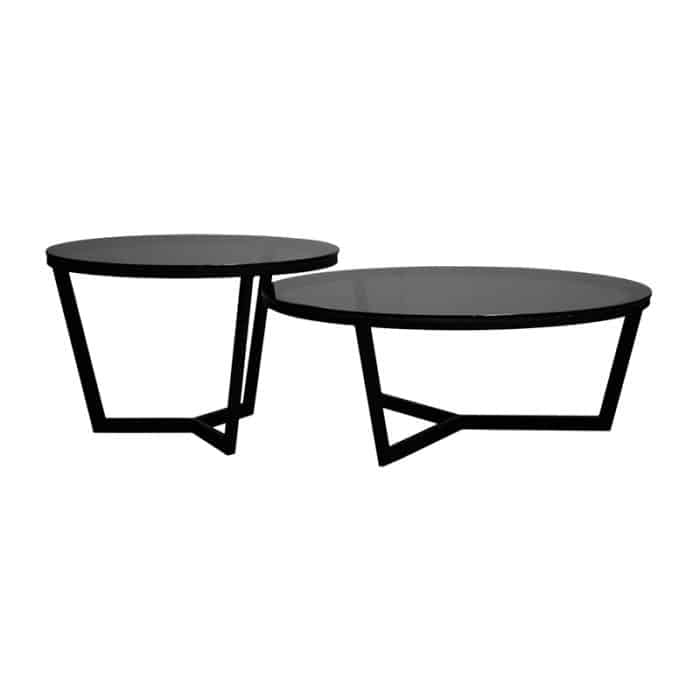 MESA CIRCULAR DE METAL CON VIDRIO DE 60 X 40 CM | 251-215M-A - Image 3