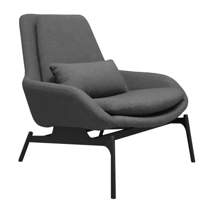 SILLÓN INDIVIDUAL DE TELA COLOR GRIS | 253-908T-G - Image 3