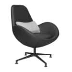 SILLÓN INDIVIDUAL DE PIEL SINTÉTICA COLOR NEGRO | 253-910S-N - Image 3