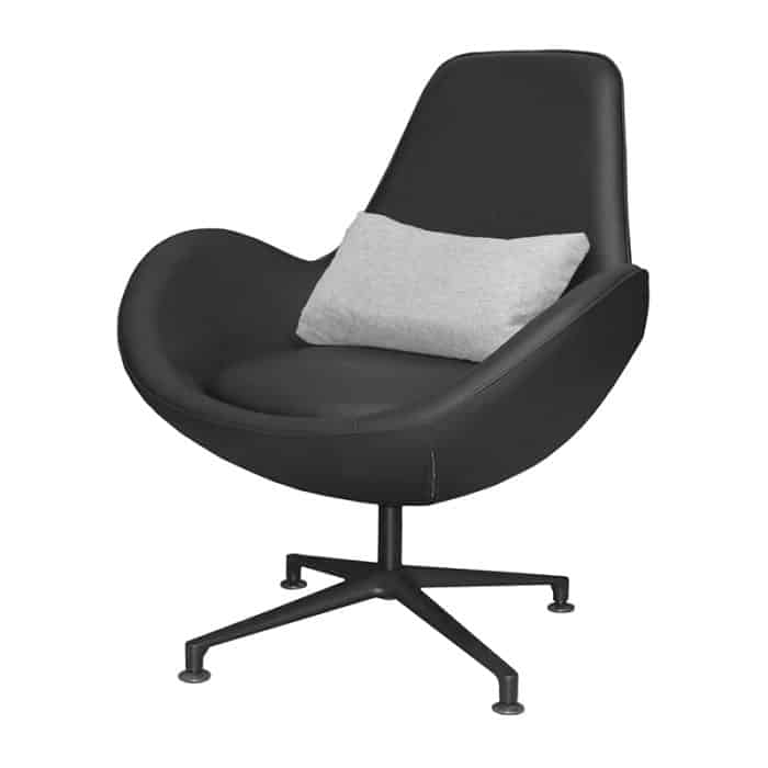 SILLÓN INDIVIDUAL DE PIEL SINTÉTICA COLOR NEGRO | 253-910S-N - Image 7