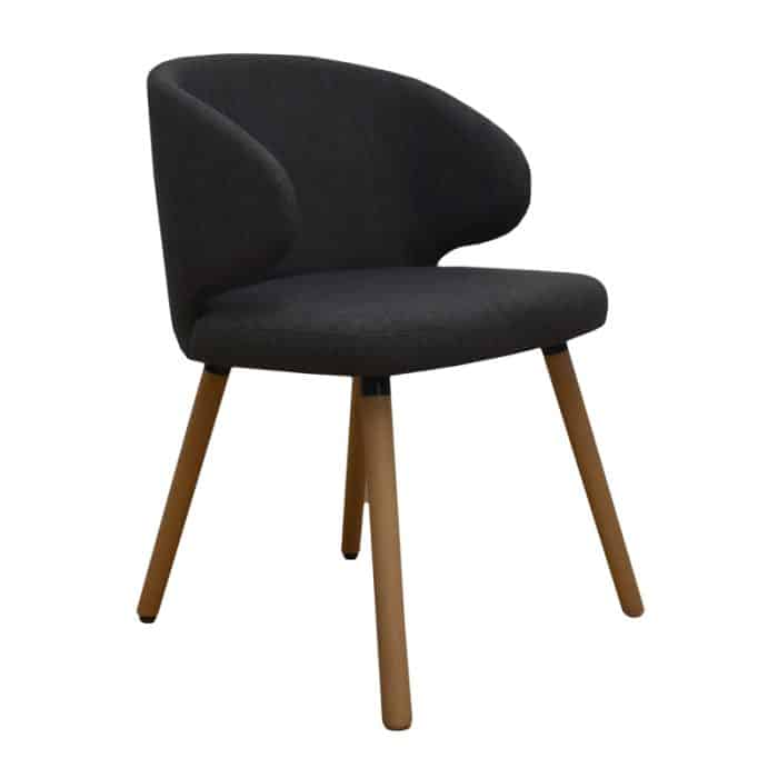 SILLA DE MADERA CON TELA TG2201-2 COLOR GRIS | 252-714T-G - Image 3