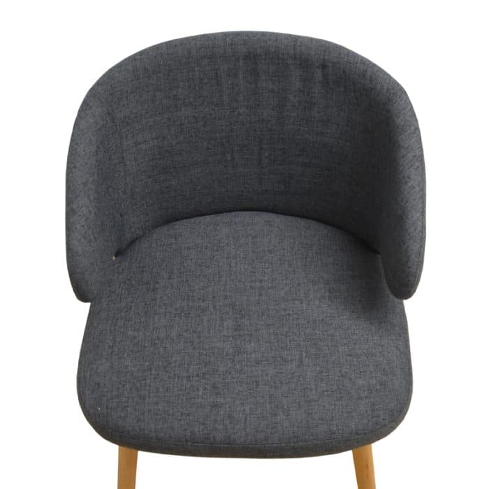 SILLA DE MADERA CON TELA TG2201-2 COLOR GRIS | 252-714T-G - Image 2