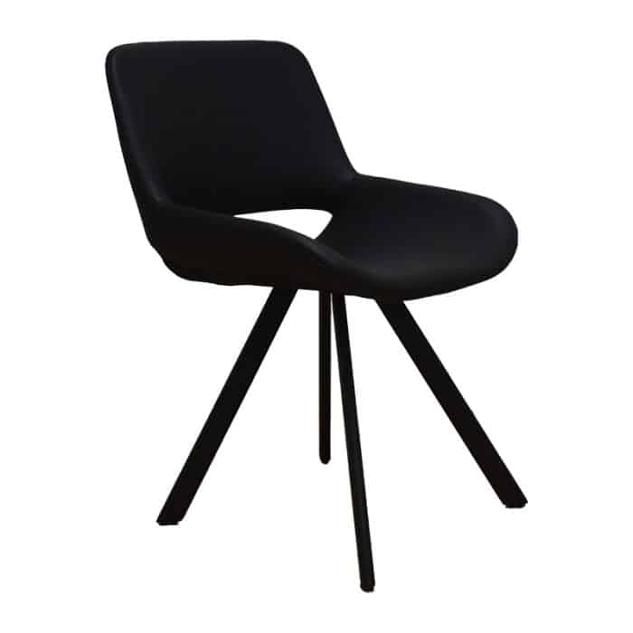 SILLA DE PIEL SINTÉTICA MTG2320-15 COLOR NEGRO | 252-713S-N - Image 3