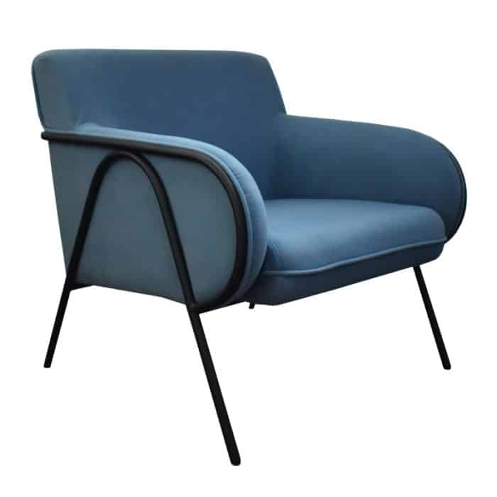 SILLÓN INDIVIDUAL DE TELA COLOR AZUL | 253-909T-A - Image 3