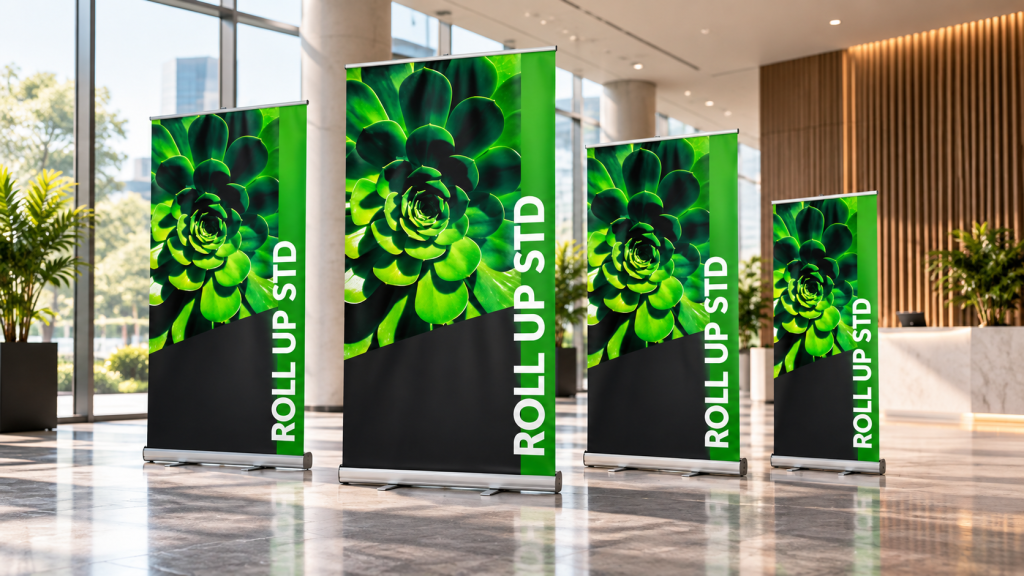 Roll Up como display portátil para eventos, exposiciones y puntos de venta